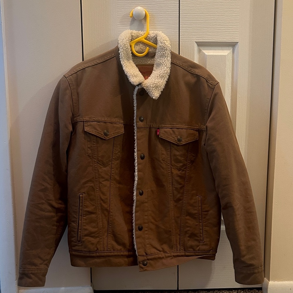 Levi's Tan Sherpa Collar Jacket for Men